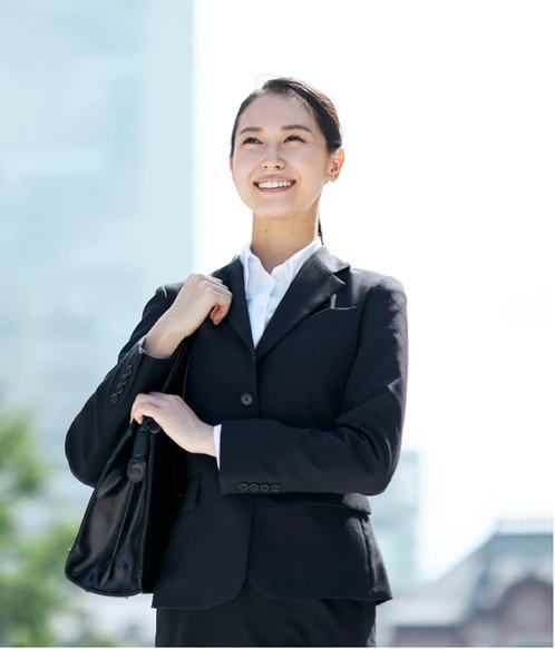 Elegant Women in Black Suit